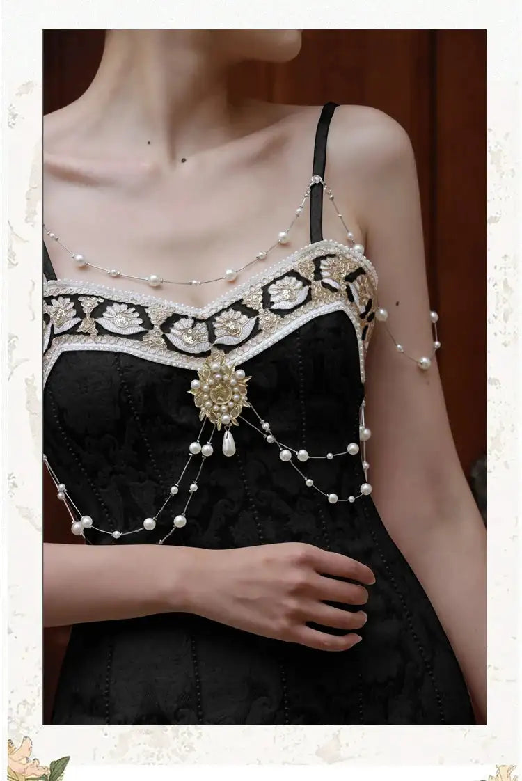 Summer Women Gorgeous Party Mermaid Prom Dress Spaghetti Strap Pearl Beading Ruffles Dress Feminine Backless Trumpet Long Dress - Lootquake