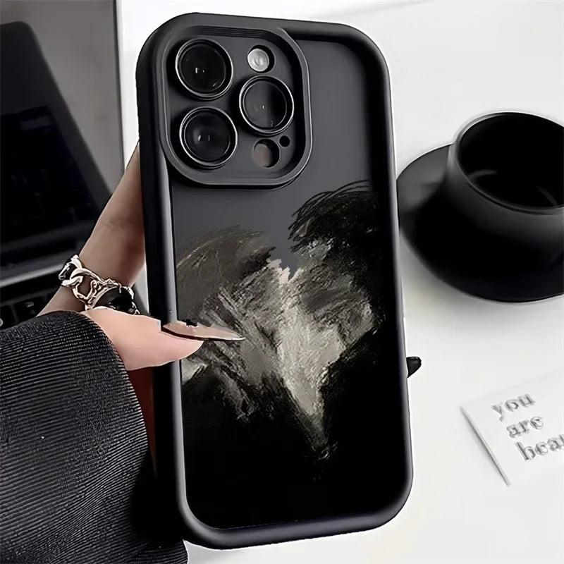 Funda de silicona suave para teléfono con diseño de dibujos animados de hombre a prueba de golpes