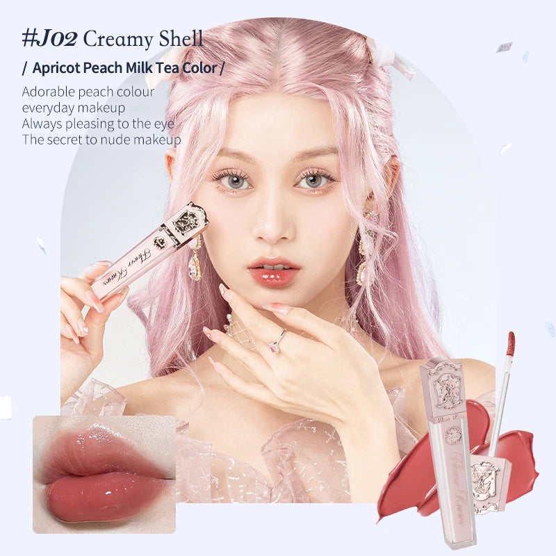 Flower Knows Strawberry Rococo Series Cloud Lip Cream Gloss à lèvres longue tenue Velvet Lip Tint Rouge à lèvres pour femmes Cosmétique