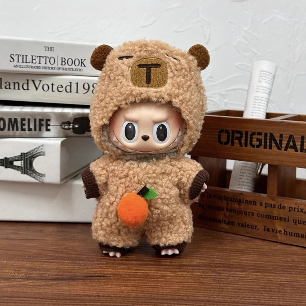 Ropa de bebé Labubu de 17 cm, caja ciega de tela Labubu, conjunto de falda para muñeca, lindo juguete para vestir