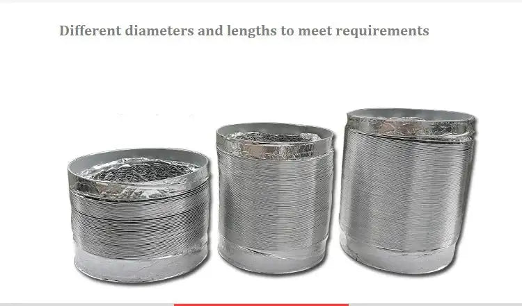 ∅150mm Double Layer Aluminum Foil Pipe Flexible Ventilation Duct for Kitchen Bathroom Extractor Dryer Fan Grow Tent 1.5m-6m - Lootquake