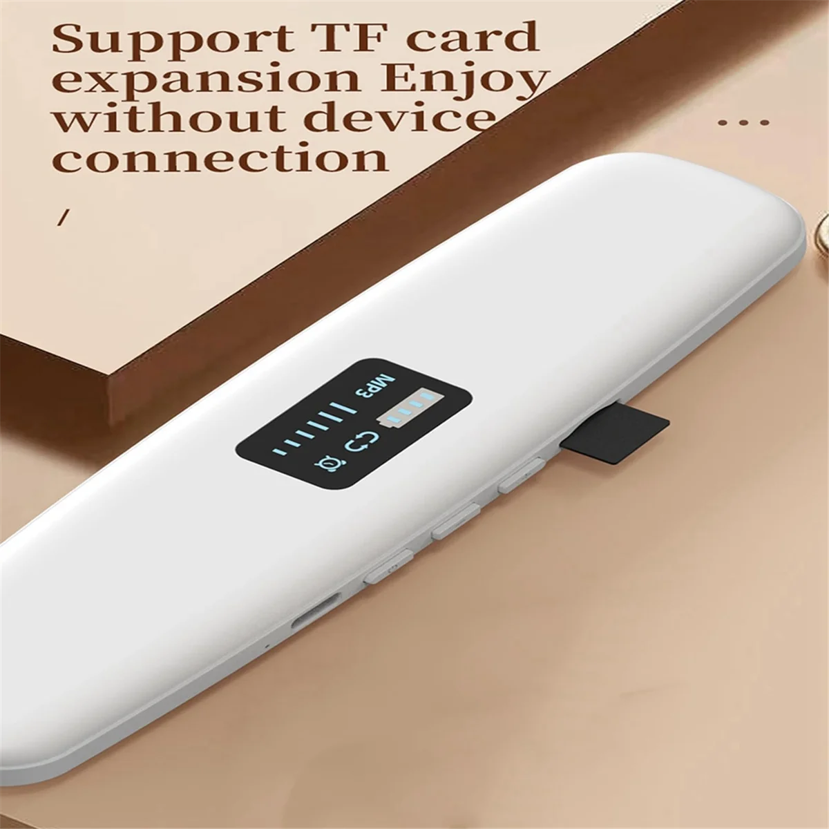 Enceinte Bluetooth sans fil à conduction osseuse, idéale sous l'oreiller, avec bruit blanc pour dormir, noire