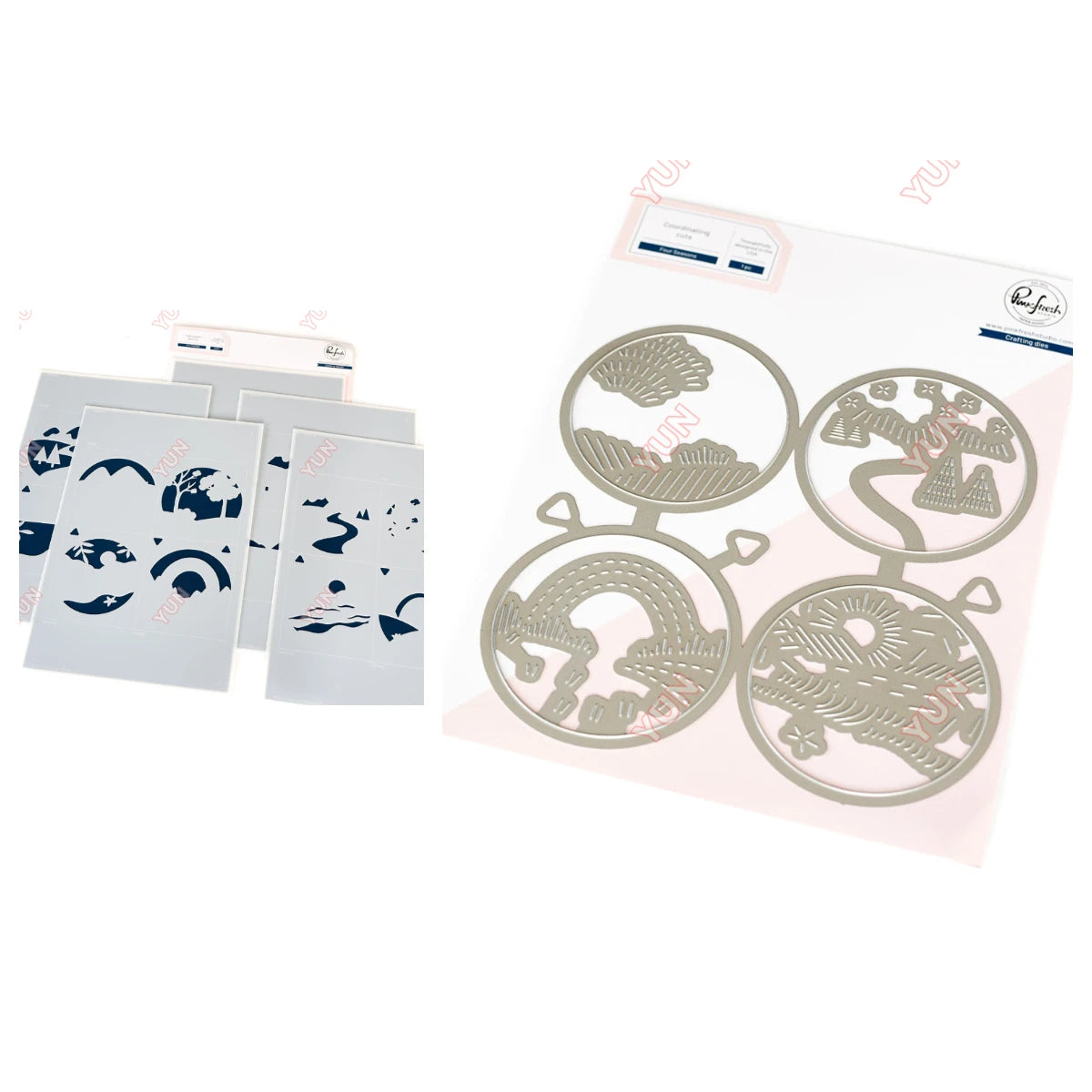 February 2025 New pink Floral Field Metal Cutting Dies Stamp Stencil Hot Foil Set DIY fresh Scrapbook Card Handmade Embossing - Lootquake