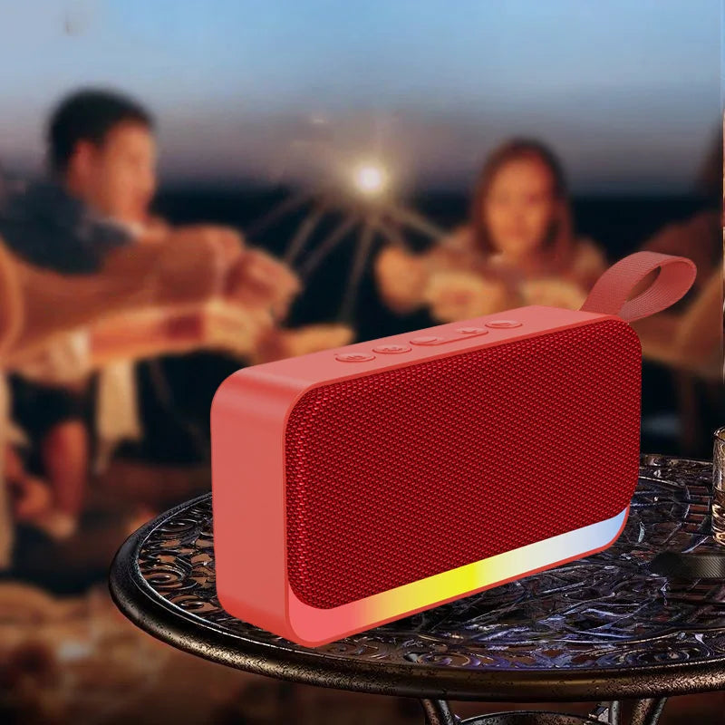 Altavoz Bluetooth Xiaomi portátil inalámbrico con inserción de tarjeta, memoria USB, luz RGB, regalo, pequeño altavoz de tela (2025)