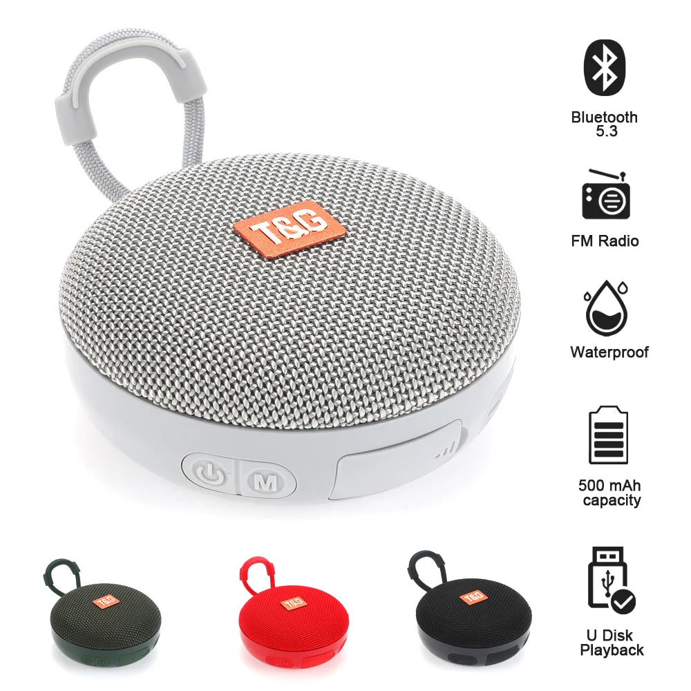 Altavoz Bluetooth TG352 portátil e inalámbrico, minicaja de música para exteriores, ideal para camping, senderismo, smartphone, PC, coche y tableta.