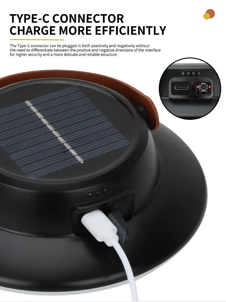 Solar High Power LED Camping Light 3 Modes Rechargeable Portable Lanterns Outdoor Emergency BBQ Waterproof Tent Lighting Lamp - Lootquake