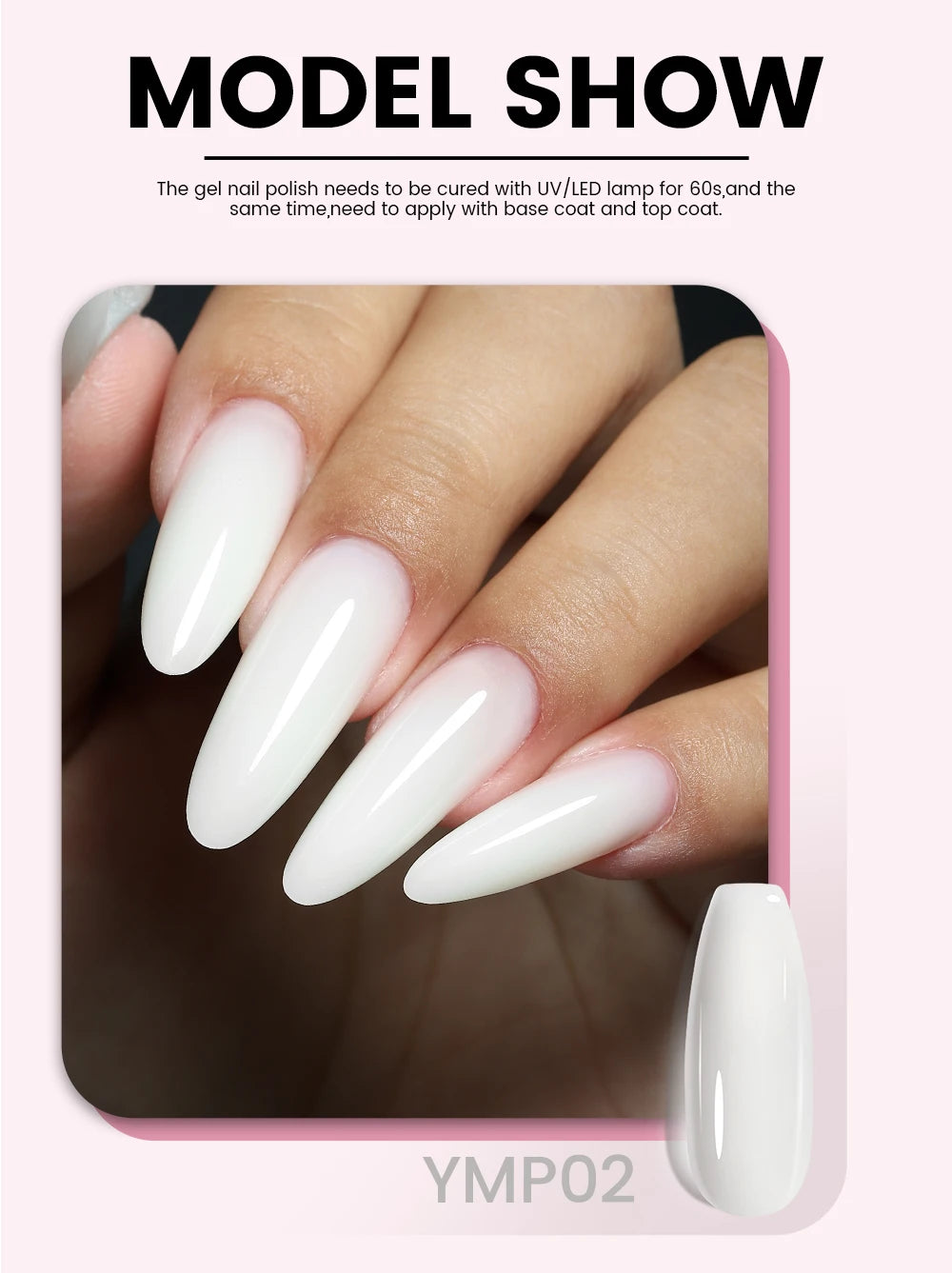 Esmalte de uñas en gel YOKEFELLOW de 15 g, color rosa nude, transparente, para construcción, extensión, remojo, UV LED, acrílico.