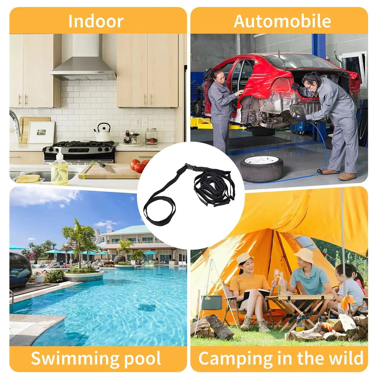 1.8 Outdoor Hanging Rope Portable Lanyard Canopy Hanger Camping Campsite Storage Strap Hiking Tent Accessories Camping Gear - Lootquake