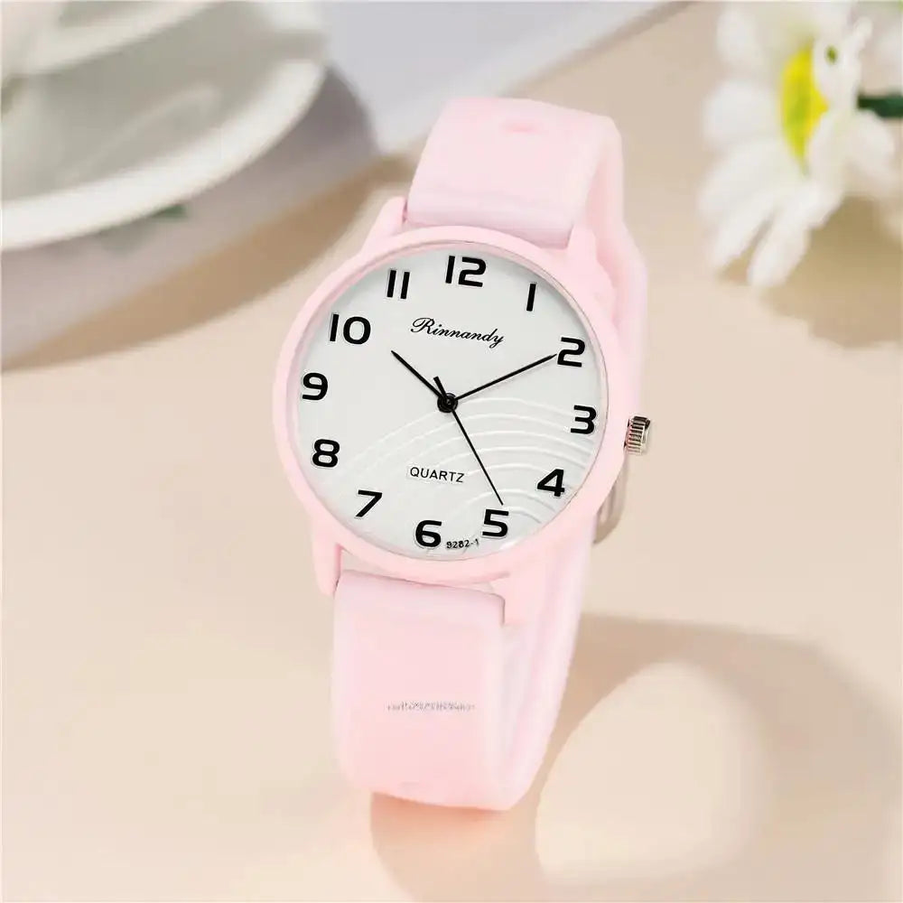 Fashion Lady Hot Sales Watches Leisure Grey Digital Simple Women Quartz Watch Sports Silicone Strap Ladies Clock Wristwatches - Lootquake