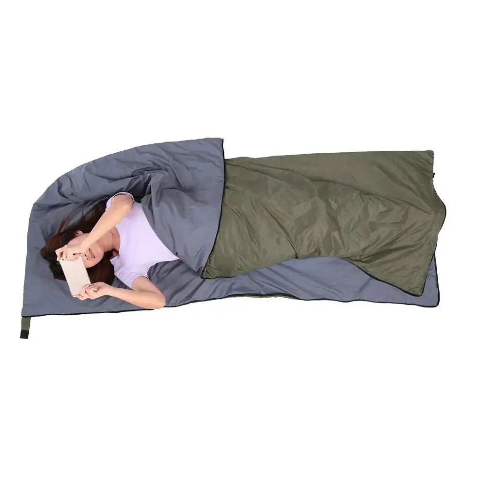 Lixada 190 * 75cm Outdoor Portable Envelope Sleeping Bag Camping Travel Hiking Multifunction Ultra-light 680g Backpacking - Lootquake