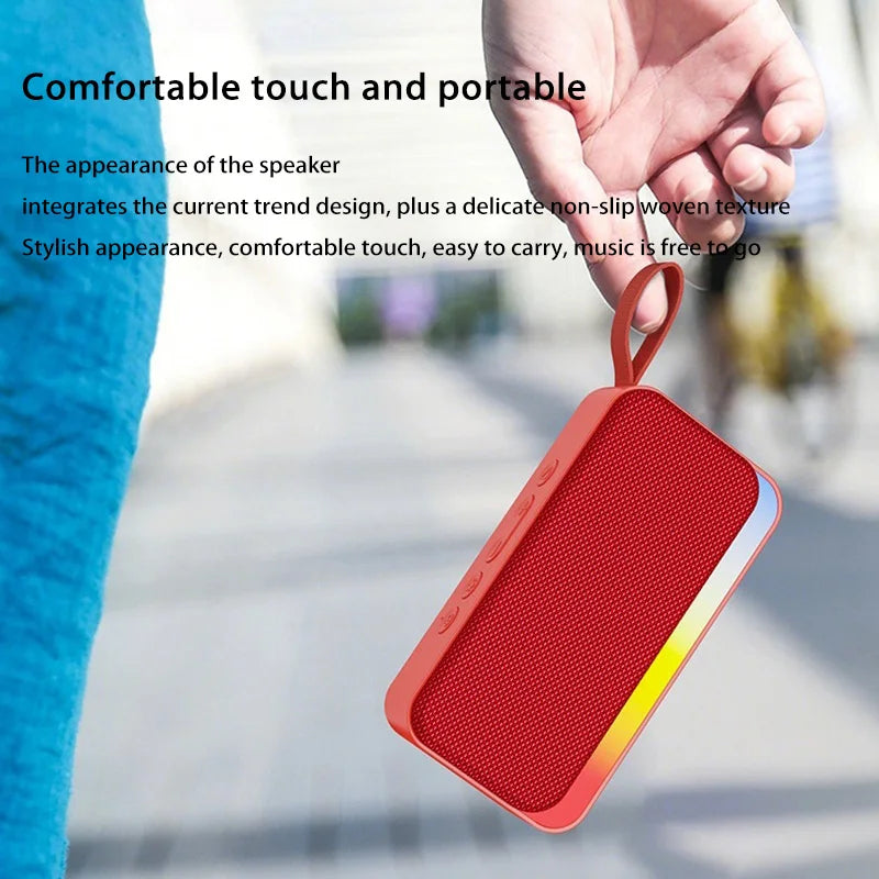 Altavoz Bluetooth Xiaomi portátil inalámbrico con inserción de tarjeta, memoria USB, luz RGB, regalo, pequeño altavoz de tela (2025)