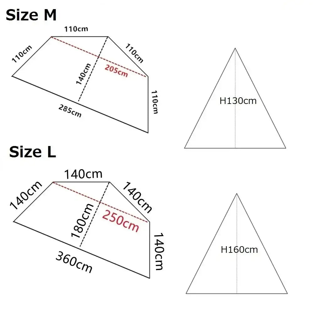 Ultralight Pyramid Tent‘s Inner Tent Outdoor Rodless Summer Mesh Tent Portable Backpacking Hiking Camping Teepee Inside Tent - Lootquake