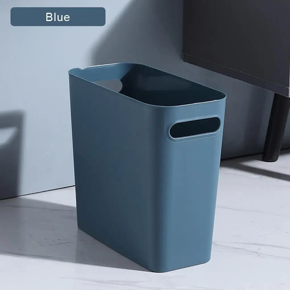 Slim Large Trash Can Wastebasket Garbage Container High-Capacity for Bedroom Kitchen Office Storage Bin Orange