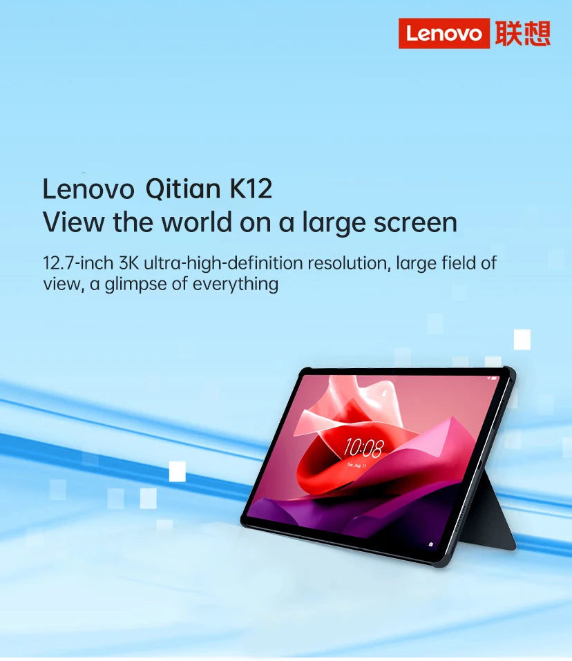 Nouvelle tablette Lenovo Tab Qitian K12/P12 TB370FU 8 Go 128 Go/256 Go MediaTek Dimensity 7050 12,7" LCD Android 13 10 200 mAh