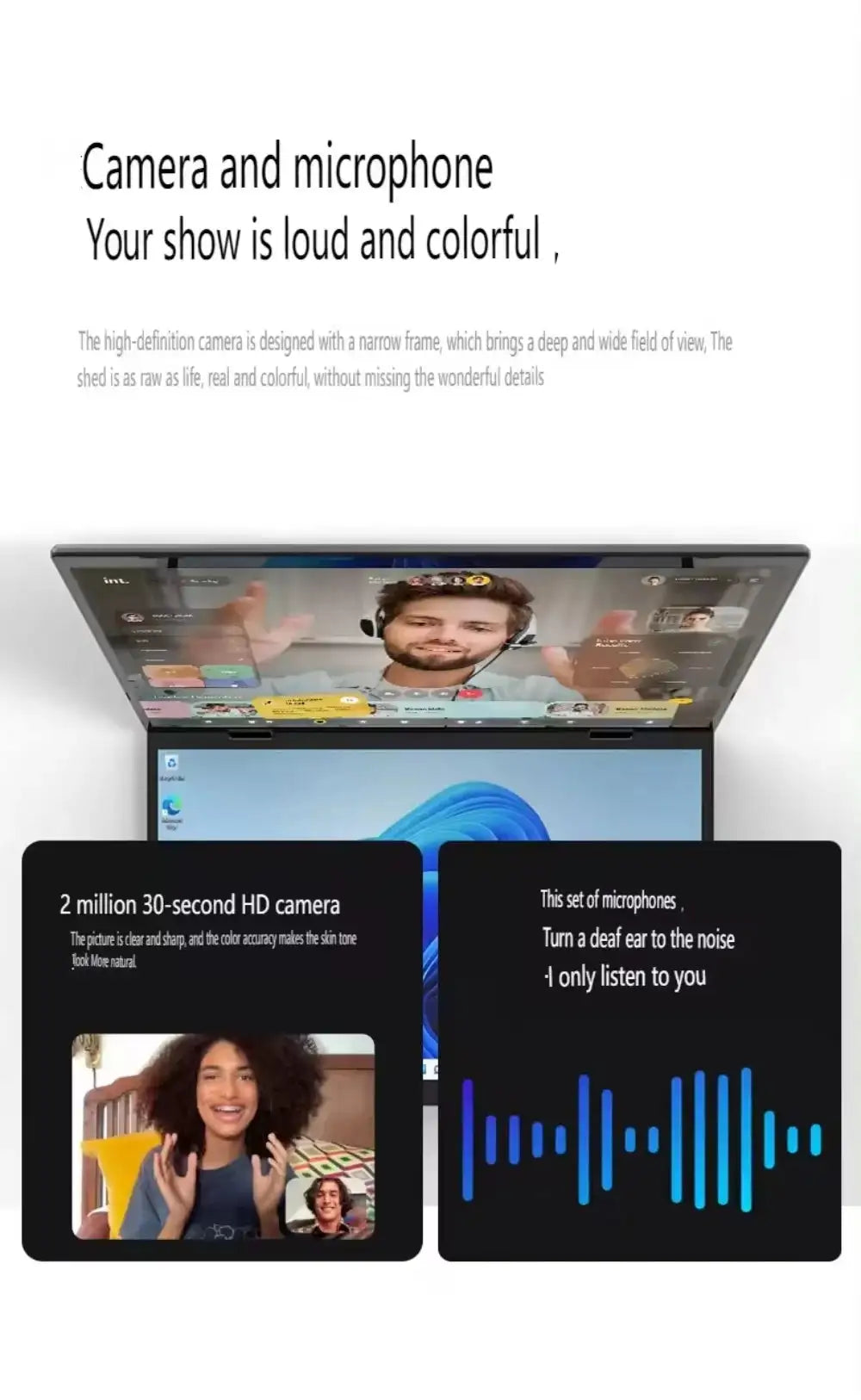 Dual Screen Laptop Intel N100 Processor 14“+14” touch Gaming Laptop DDR4 32GB 1TB 2TB SSD Notebook Computer - Lootquake