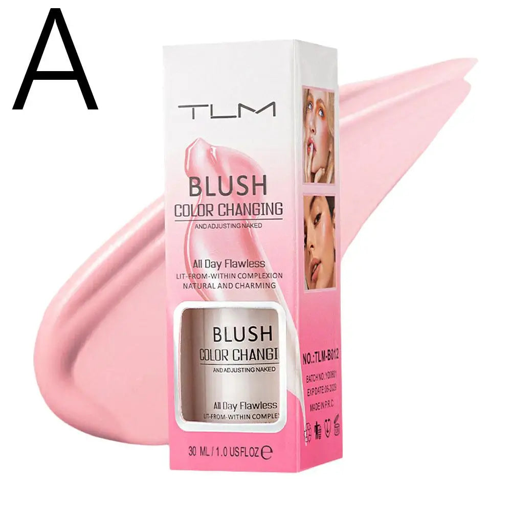 Base de maquillaje líquida Warming Blush que cambia de color con la temperatura, se difumina naturalmente, hidratante, 30 ml