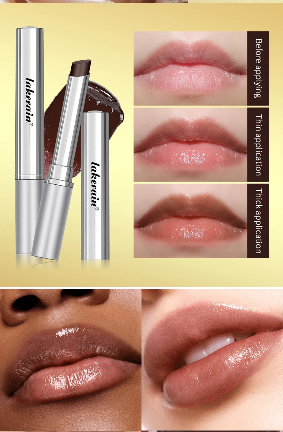 Lápiz labial de miel negra, hidratante de larga duración, voluminizador de labios natural, maquillaje, brillo voluminizador de labios, cosméticos, exfoliante para labios.