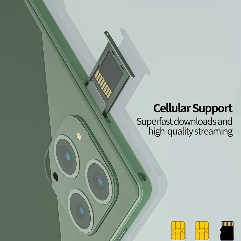 New 5G Pad 10.1 Inch Android Tablets Octa Core 8GB RAM 512GB ROM 4G LTE 5G WiFi Tablet Pc Double SIM Card HD Display 8000mAh