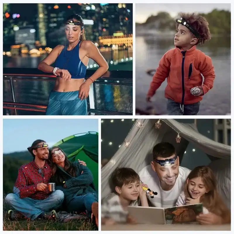 1pcs Rechargeable Fishing LED Headlamp Camping Headlight XPE COB Work Light 2 Lighting Modes With Tail Magnet Detachable - Lootquake