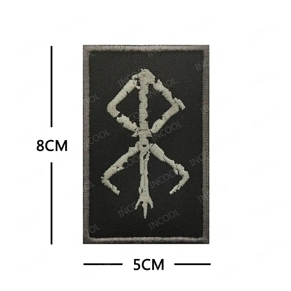 Embroidered Northern Europe Viking Compass Patches Rubber Viking Valknut Norse Runic Odin God Runes Glow In Dark - Lootquake