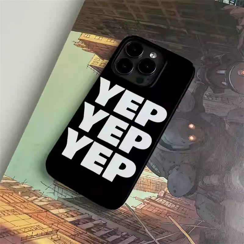 Funda de teléfono personalizada de lujo con letras en blanco y negro