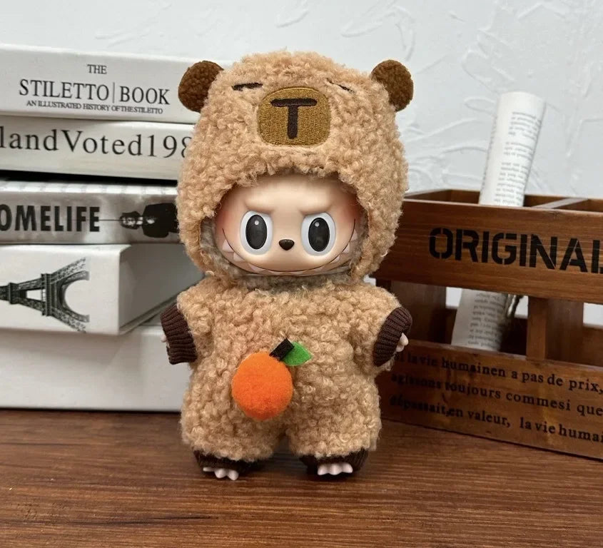 Peluche Labubu V1 V2 V3 de 17 cm, ensemble de vêtements de styles multiples, accessoires de tenue Labubu, vêtements de jeu tendance, vêtements Labubu