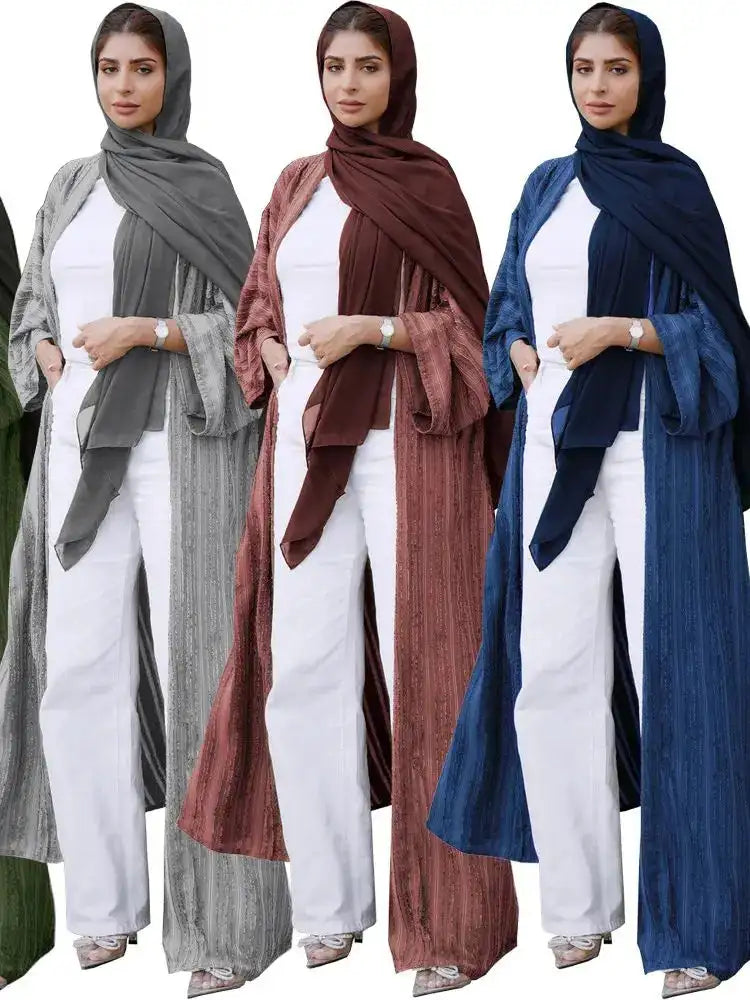 Ramadan Eid Mubarak Kaftan Robe Kimono Femme Musulmane Open Abaya Dubai Turkey Islam Muslim Long Dress For Women Pakistan Caftan - Lootquake