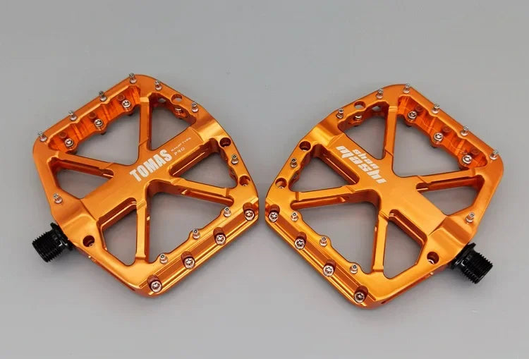 2025 New Bike Pedals MTB Mountain Road Flat Non-slip CNC 3 Sealed Bearings Green Bicycle Pedals Route Cycling Accessories