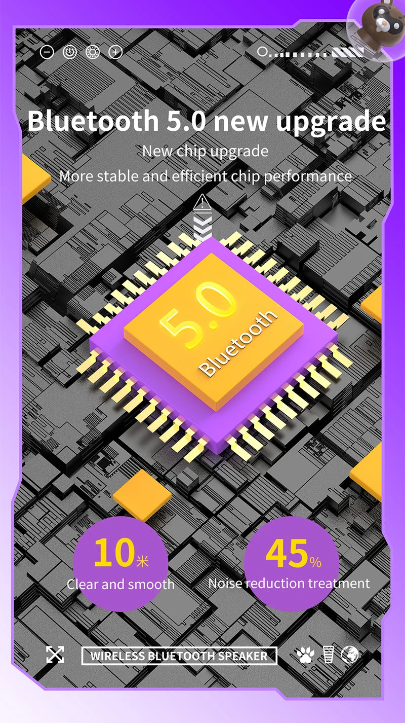 Mini haut-parleur portable Bluetooth avec éclairage LED RGB, design OVNI, vaisseau spatial, haut-parleur sans fil, idéal comme cadeau, compatible TF