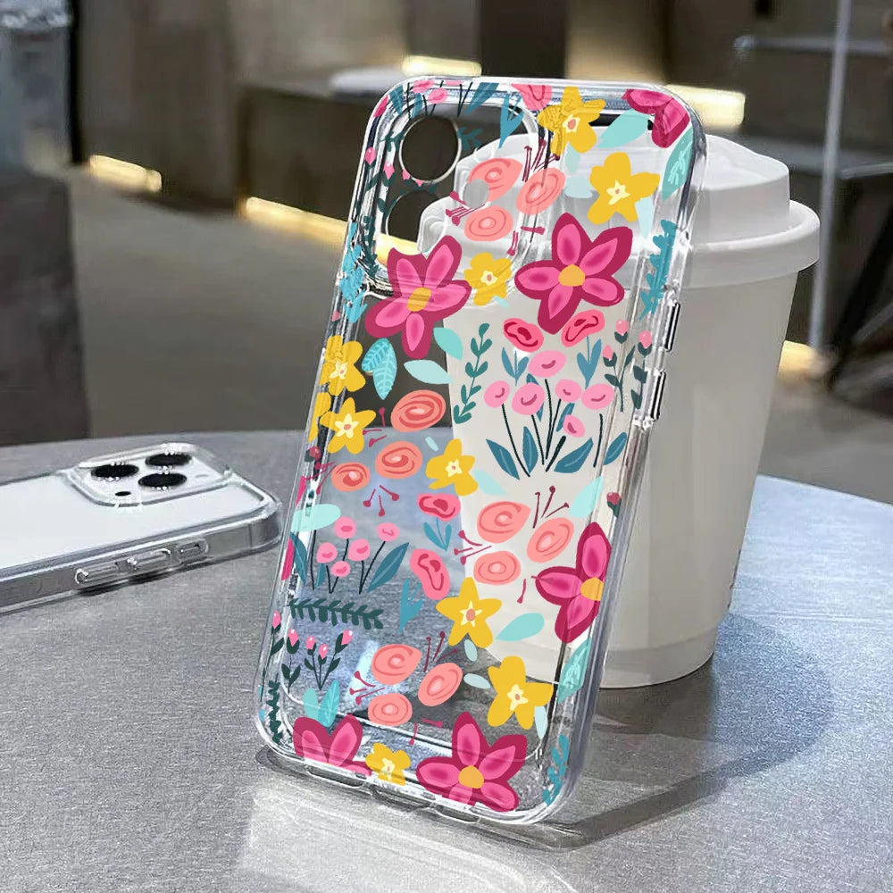 Bonita funda para teléfono con fresas