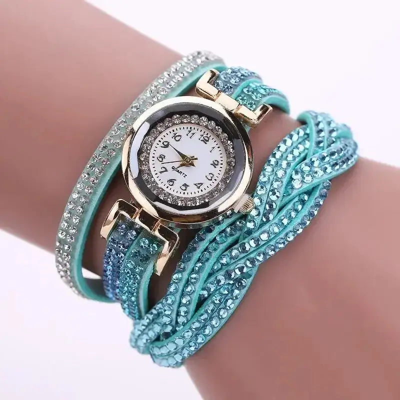 Long Strap Leather Watch Women Casual Rhinestone Dress Watch Ladies Bracelet Wristwatch Clock Relogios Feminino Reloj Mujer 2024 - Lootquake