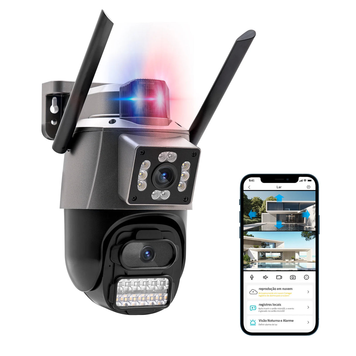 Cámara de seguridad Icsee, inalámbrica, IP, wifi, exterior, HD, 6 MP, impermeable, 4K, Ultra HD, a prueba de polvo.