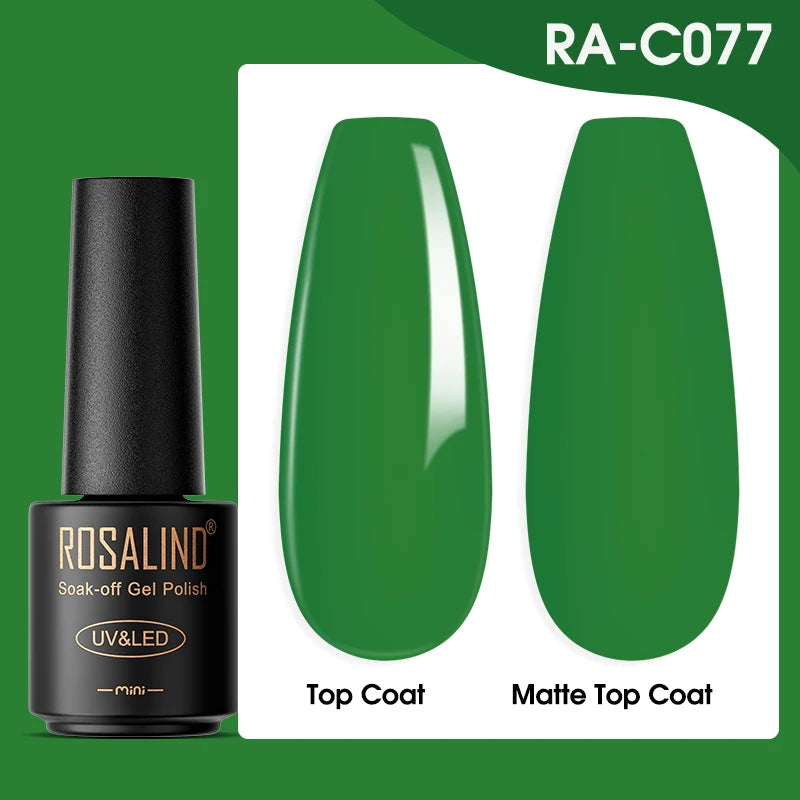 Esmalte de uñas en gel ROSALIND, lámpara para manicura artística con base mate y capa superior, esmalte semipermanente Gellak.