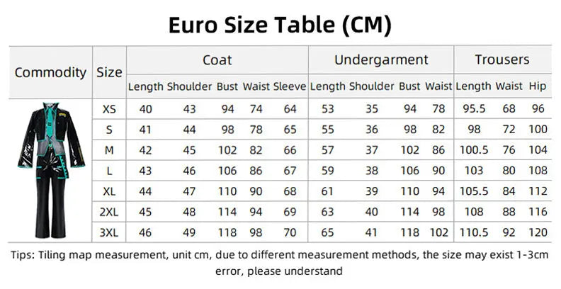 Halloween Comic Costume Men's version of cosplay anime role playing dance platform clothes