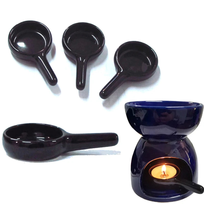 2023 New Ceramic Candle Holder Wax Melt Oil Burner Diffuser Fragrance Tray Aromatherapy Furnace Candlestick Home Decoration