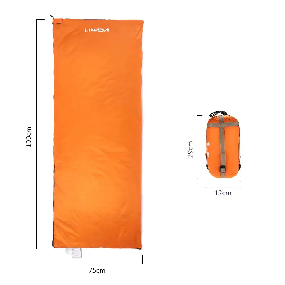Saco de dormir portátil para exteriores Lixada de 190 x 75 cm, para acampar, viajar, senderismo, multifunción, ultraligero, 680 g, para mochileros.