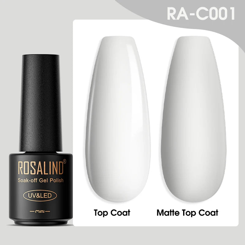 Esmalte de uñas en gel ROSALIND, lámpara para manicura artística con base mate y capa superior, esmalte semipermanente Gellak.