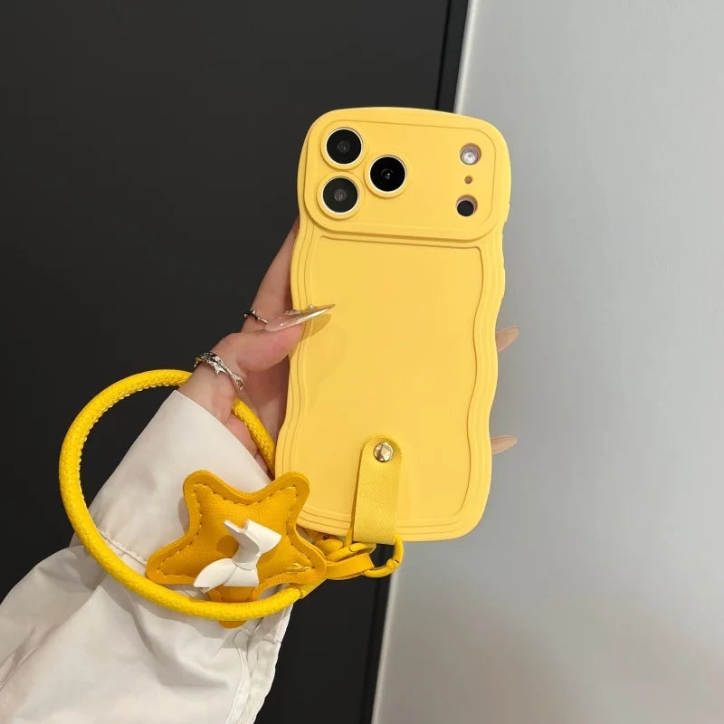 Funda de silicona con cordón 3D Wave para iPhone