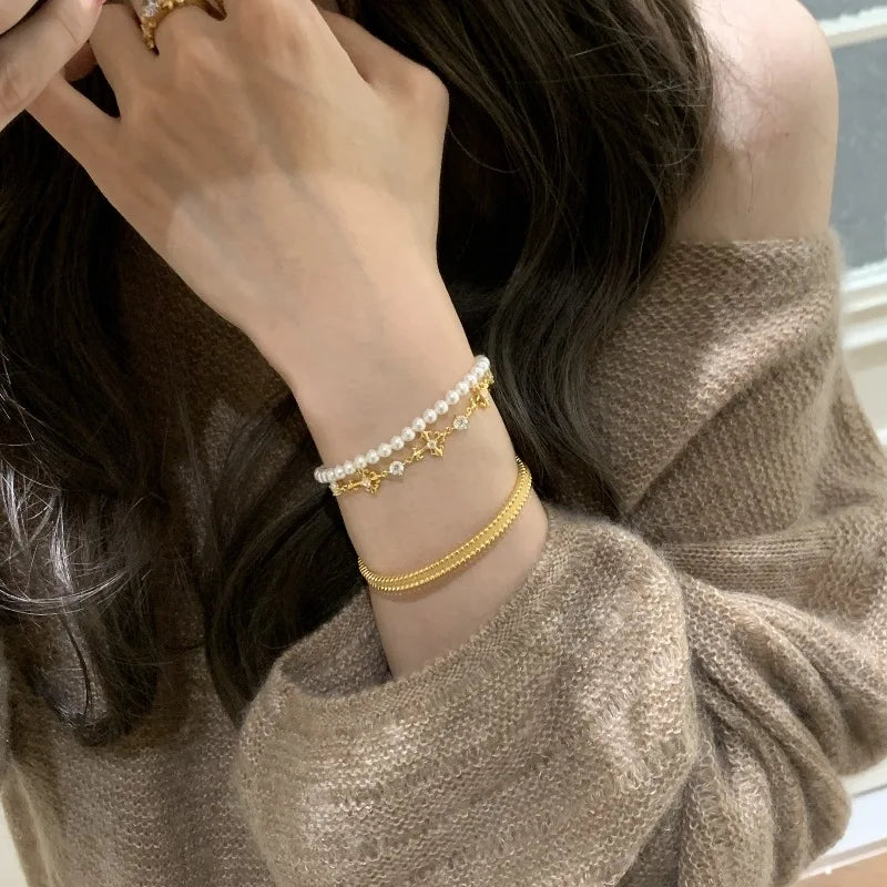 Classic silver 925 Light Luxury Round Bead Lace Brushed bracelet for women New in Simplicity Fashion bangles banquet Jewelry - Lootquake