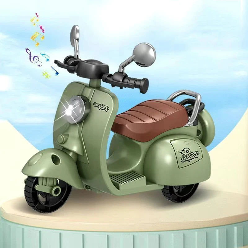 Mini moto électrique pour poupée Labubu, accessoires pour poupée Labubu, jouets amusants et mignons, avec lumières et musique, cadeau de Noël pour enfant à faire soi-même