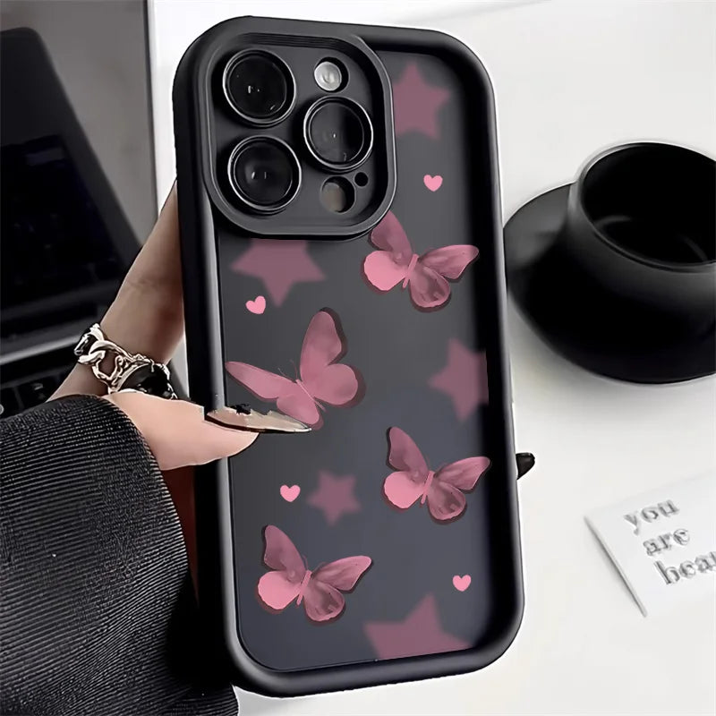 Funda estética de mariposa para iPhone