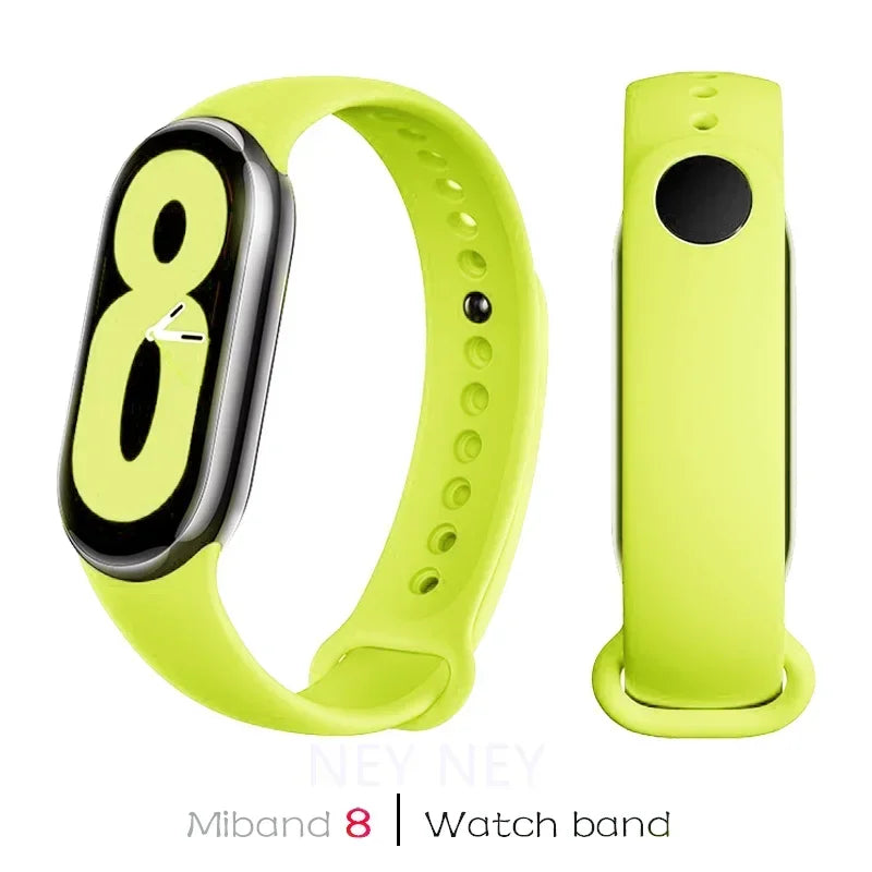 Bracelet de montre sport pour Xiaomi Mi Band 8-9 NFC, bracelet de rechange en silicone, étanche, accessoires