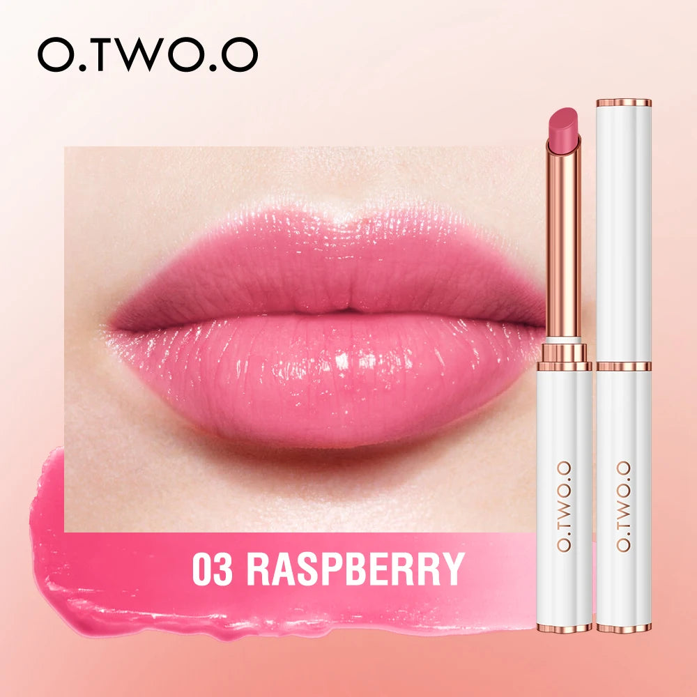 O.TWO.O Rouge à lèvres changeant de couleur Baume à lèvres hydratant Brillant à lèvres nourrissant longue tenue Cire d'abeille naturelle Soins des lèvres Cosmétiques