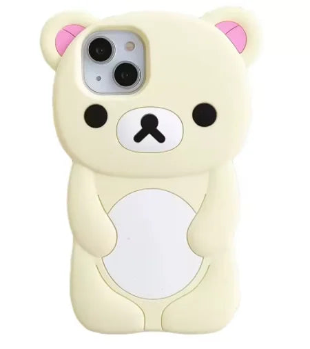 Cartoon Rilakkuma Bear Silicone Soft Cover Phone Case