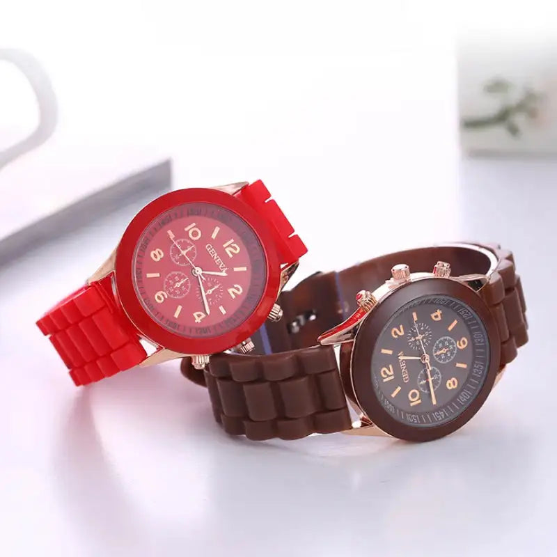 Watch Hot Sales Geneva Brand Silicone Women Watch Ladies Fashion Dress Quartz Wristwatch Female Watch Montre Relogio Feminino - Lootquake