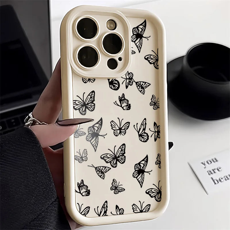 Funda estética de mariposa para iPhone
