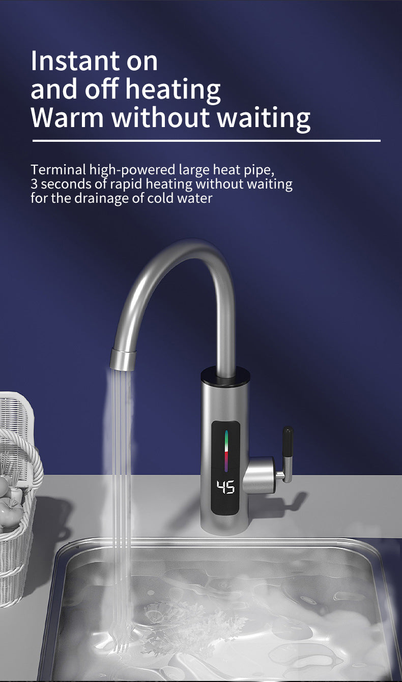 Chauffe-eau électrique de cuisine 3000 W 220 V, robinet instantané en acier inoxydable pour eau chaude et froide