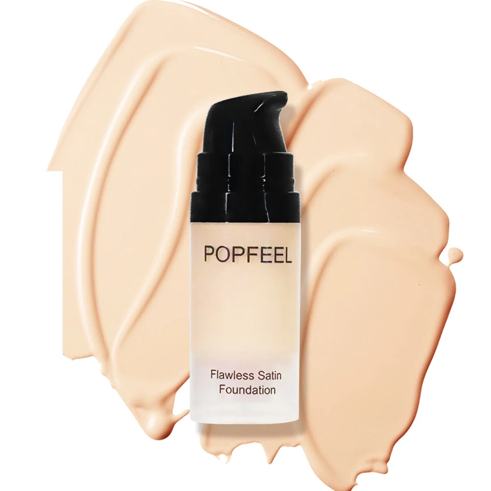 Base de maquillaje de larga duración POPFEEL Soft Focus: acabado transparente, cobertura modulable y efecto piel desnuda natural | Maquillaje impecable