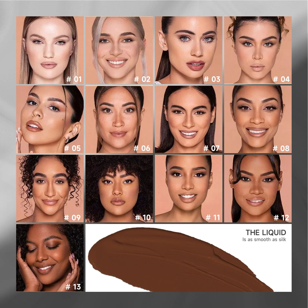 Base de maquillaje líquida de 13 colores, corrector para piel seca, base hidratante, base líquida, corrector facial, base correctora.