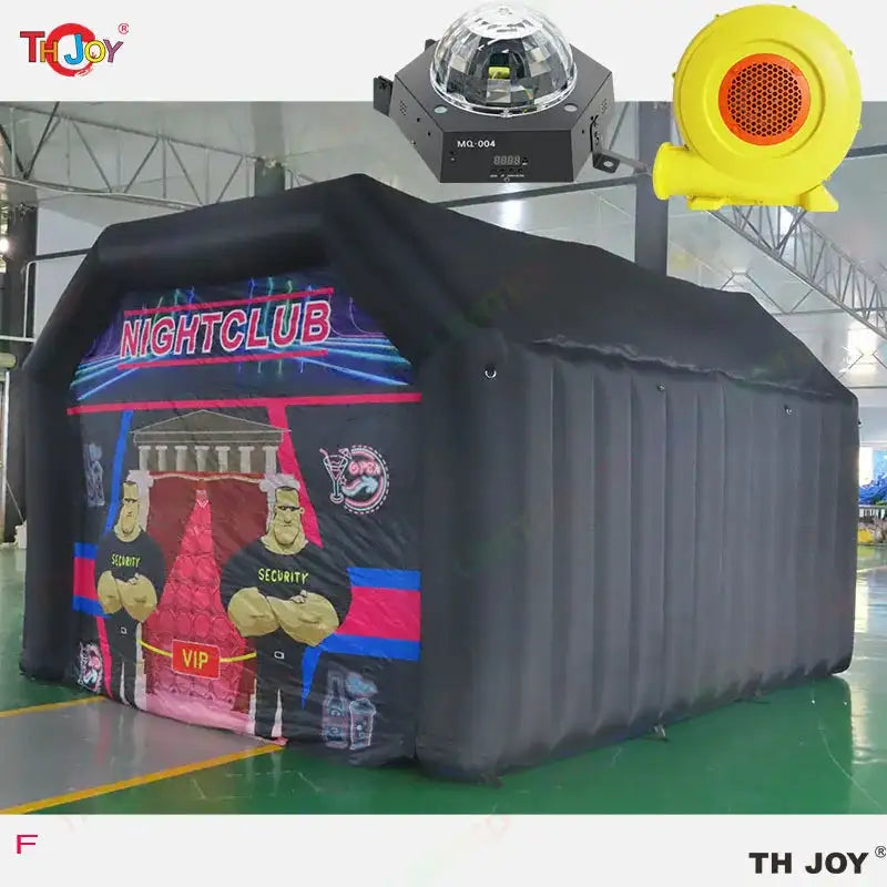 7x5m Disco Light N Fog Machine Black Cube Blow Up Bar Tent Inflatable Nightclub Portable Inflatable Party Tent Free Air Shipping - Lootquake